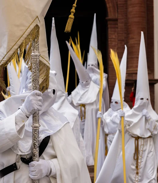 Velez Malaga Spanyolország Március 2018 Ember Részt Vesz Menet Szent — Stock Fotó