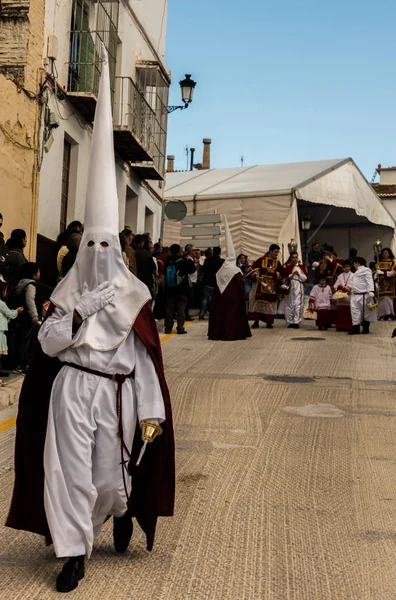 Velez Malaga Spanya Mart 2018 Insanlar Geçit Töreninde Kutsal Hafta — Stok fotoğraf