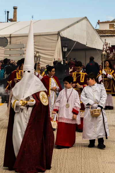 Velez Malaga Španělsko Března 2018 Lidí Účastní Procesí Svatého Týdne — Stock fotografie