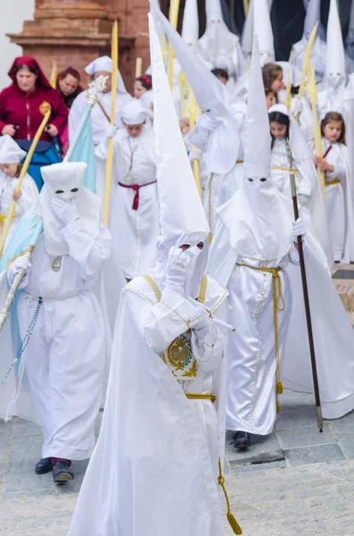 Velez Malaga Španělsko Března 2018 Lidí Účastní Procesí Svatého Týdne — Stock fotografie