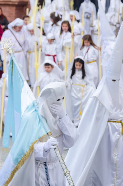 Μαρτίου 2018 Velez Μάλαγα Ισπανία Άνθρωποι Συμμετέχουν Στην Πομπή Την — Φωτογραφία Αρχείου