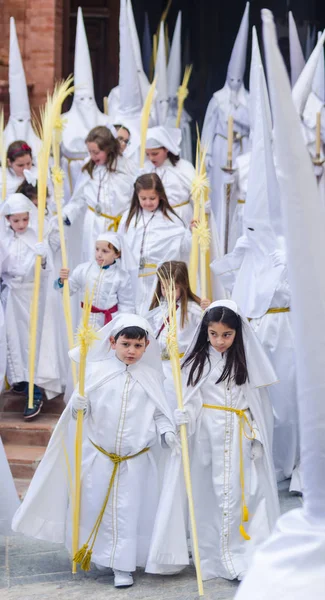 Velez Malaga España Marzo 2018 Personas Que Participan Procesión Semana — Foto de Stock