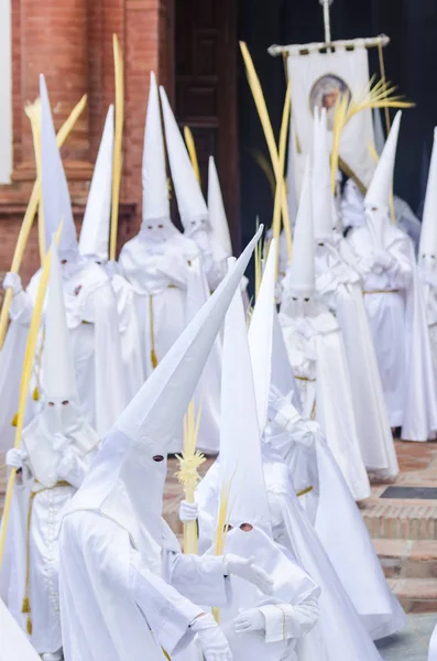 Velez Málaga Spanien März 2018 Teilnehmer Der Prozession Der Heiligen — Stockfoto