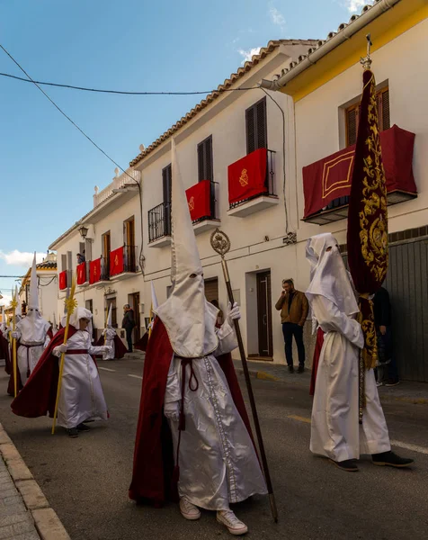 Velez Malaga Španělsko Března 2018 Lidí Účastní Procesí Svatého Týdne — Stock fotografie