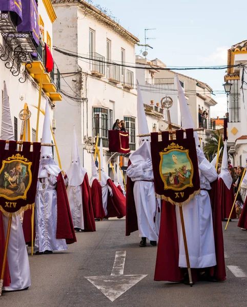 Velez Malaga Espagne Mars 2018 Les Personnes Participant Procession Semaine — Photo