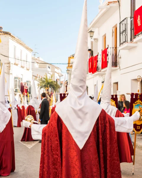 Velez Malaga Spanje Mensen Maart 2018 Deelnemen Aan Processie Heilige — Stockfoto