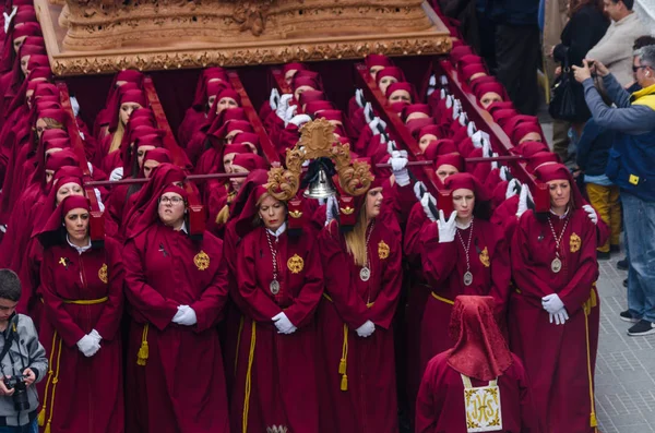 Velez Malaga España Marzo 2018 Personas Que Participan Procesión Semana —  Fotos de Stock