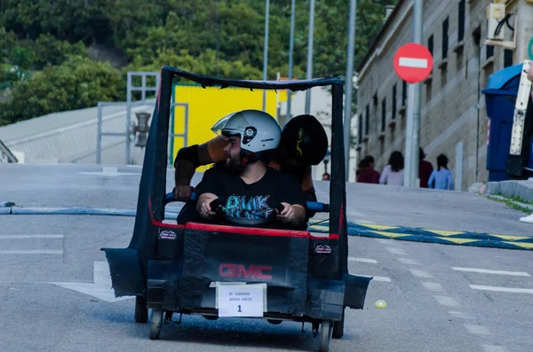 Velez Malaga Spanien April 2018 Auto Locos Traditioneller Spaß Mit — Stockfoto