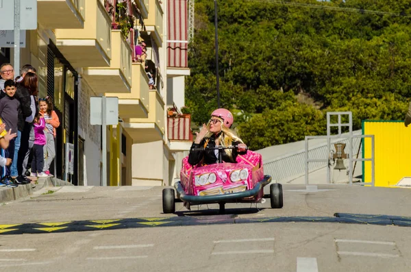 Velez Malaga Spanien April 2018 Auto Locos Traditioneller Spaß Mit — Stockfoto