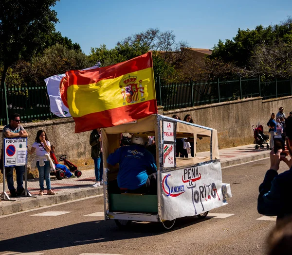 Velez Malaga Spanya Nisan 2018 Autos Locos Geleneksel Eğlenceli Yolculuk — Stok fotoğraf