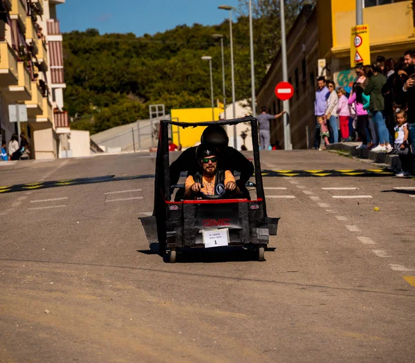 Velez Malaga Spanya Nisan 2018 Autos Locos Geleneksel Eğlenceli Yolculuk — Stok fotoğraf