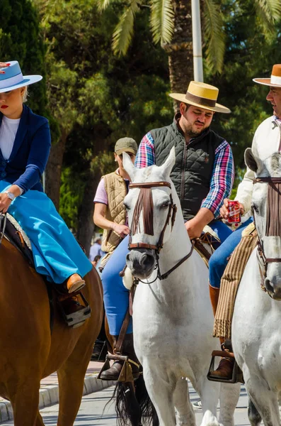 Torre Del Mar España Abril 2018 Personas Que Participan Celebración — Foto de Stock