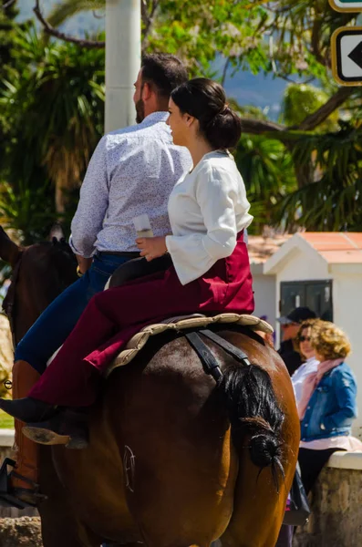 Torre Del Mar España Abril 2018 Personas Que Participan Celebración — Foto de Stock