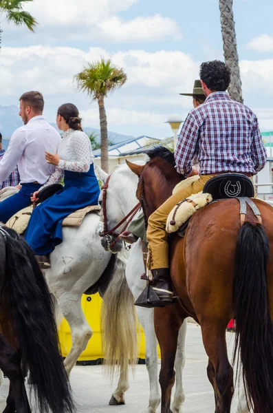 Torre Del Mar Spania Aprilie 2018 Persoane Care Participă Celebrarea — Fotografie, imagine de stoc