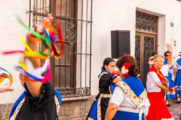 Nerja Espanha Maio 2018 Pessoas Participando Uma Dança Folclórica Tradicional — Fotografia de Stock