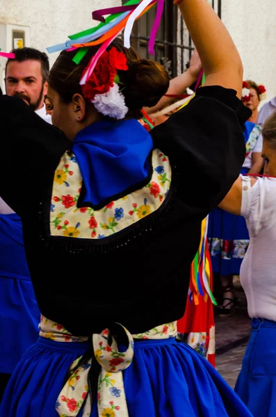 Nerja Hiszpania Maja 2018 Osób Uczestniczących Tradycyjny Taniec Ludowy Ulicy — Zdjęcie stockowe