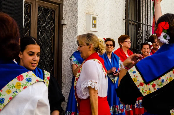 Nerja Spain May 2018 People Participating Traditional Folk Dance Street — Stock Photo, Image
