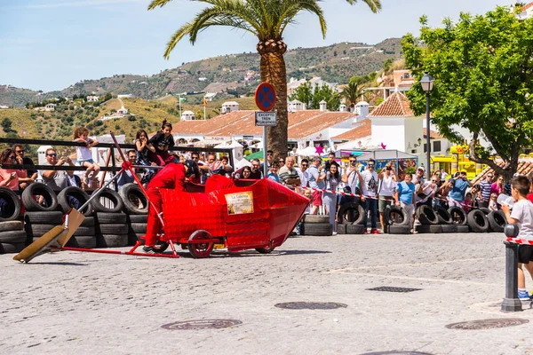 Frigiliana Espanha Maio 2018 Autos Locos Diversão Tradicional Envolvendo Passeio — Fotografia de Stock