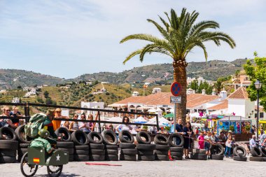 Frigiliana, İspanya - 13 Mayıs 2018 geleneksel eğlence 