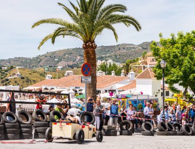 Frigiliana, İspanya - 13 Mayıs 2018 geleneksel eğlence 