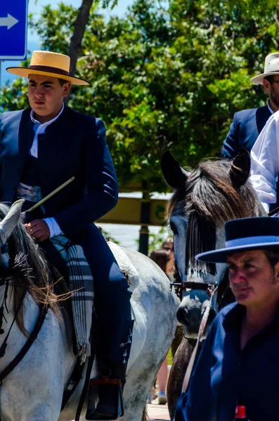 Nerja España Mayo 2018 Personas Que Participan Ceremonia Católica Traslado — Foto de Stock