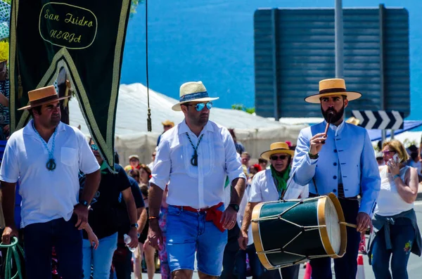 Nerja Espanha Maio 2018 Pessoas Que Participam Cerimônia Católica Transferência — Fotografia de Stock