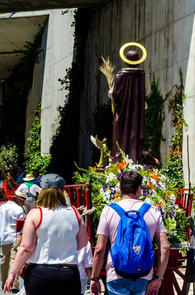 Nerja Spanyolország Május 2018 Ban Részt Vevő Személyek Átadó Szent — Stock Fotó