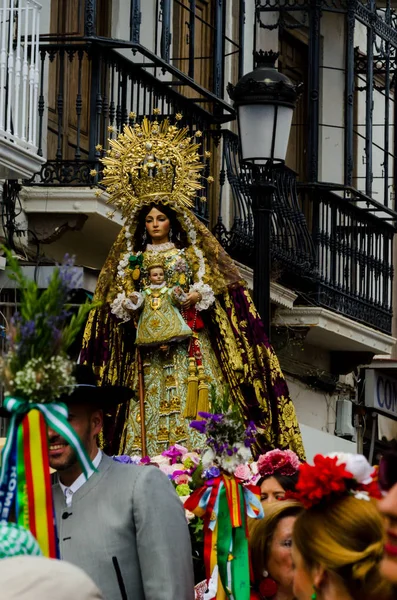 Velez Malaga Spanien Människor Maj 2018 Deltar Firandet Den Katolska — Stockfoto