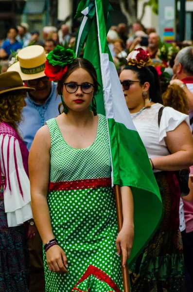 Βελέζ Μάλαγα Ισπανία Μαΐου 2018 Άνθρωποι Συμμετέχει Στον Εορτασμό Της — Φωτογραφία Αρχείου