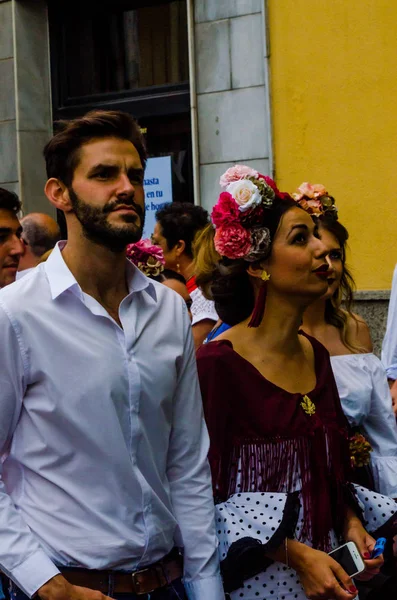 Velez Malaga Espanha Maio 2018 Pessoas Que Participam Celebração Cerimônia — Fotografia de Stock