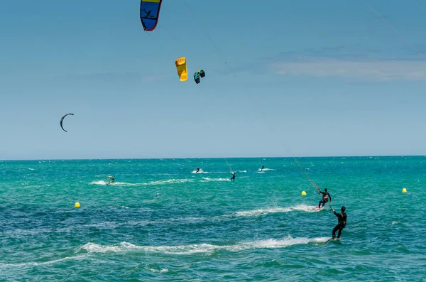 Malaga Španělsko Května 2018 Lidí Nácvik Aktivní Sport Wave Navigaci — Stock fotografie