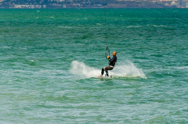 Malaga España Mayo 2018 Gente Practicando Deporte Activo Montar Olas — Foto de Stock