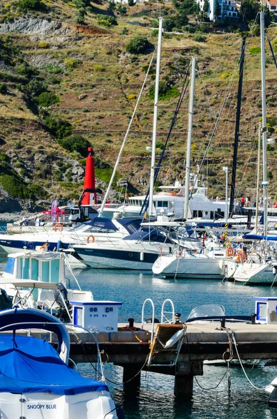 Herradura Espanha Maio 2018 Uma Bela Marina Com Iates Luxo — Fotografia de Stock