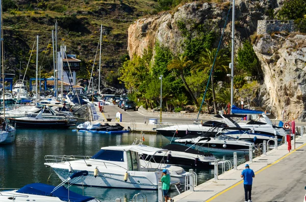 Herradura Espanha Maio 2018 Uma Bela Marina Com Iates Luxo — Fotografia de Stock