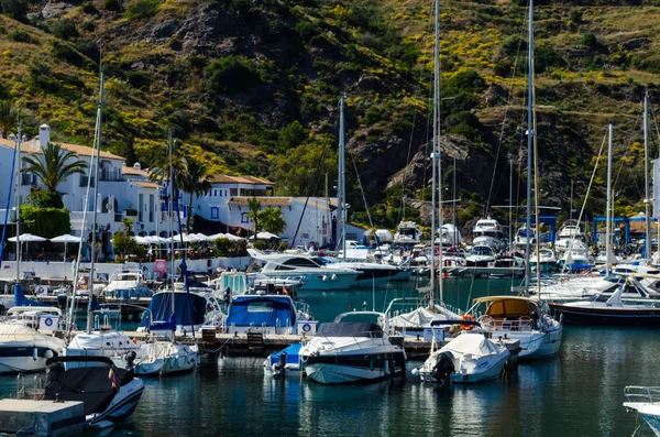 Herradura Espanha Maio 2018 Uma Bela Marina Com Iates Luxo — Fotografia de Stock