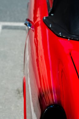 Torre Del Mar, İspanya - 3 Haziran 2018 eski antika arabalar bir sahil kasabası İspanya ziyaret turistler için verilen