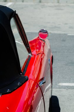 Torre Del Mar, İspanya - 3 Haziran 2018 eski antika arabalar bir sahil kasabası İspanya ziyaret turistler için verilen