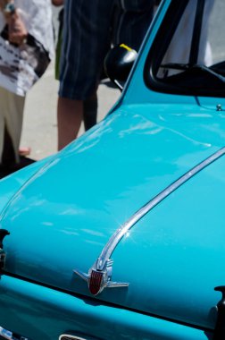 Torre Del Mar, İspanya - 3 Haziran 2018 eski antika arabalar bir sahil kasabası İspanya ziyaret turistler için verilen