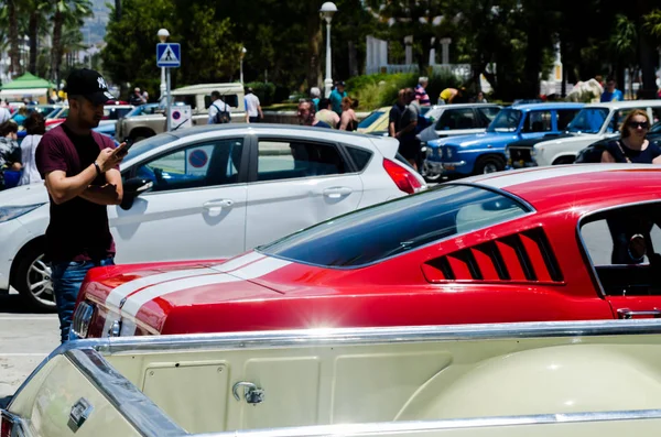 Torre Del Mar España Junio 2018 Antiguos Coches Antiguos Emitidos — Foto de Stock