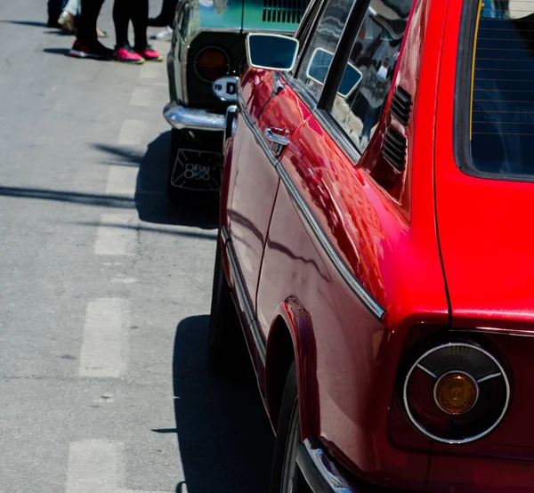 Torre Del Mar Spagna Giugno 2018 Vecchie Auto Epoca Emesse — Foto Stock