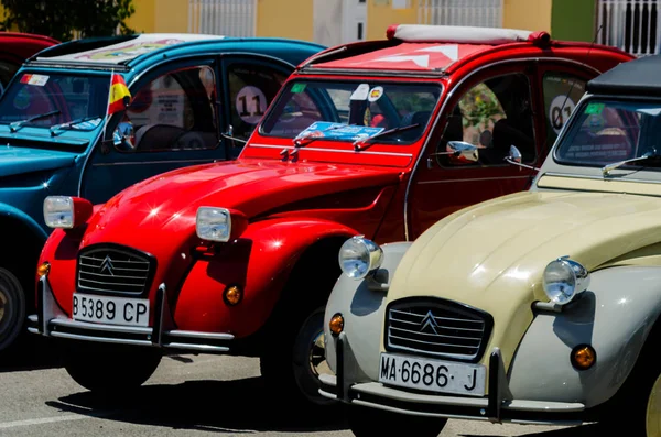 Torre Del Mar Espanha Junho 2018 Velhos Carros Antigos Emitidos — Fotografia de Stock