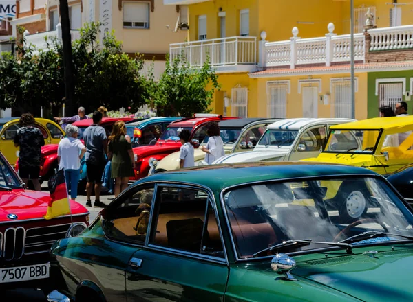 Torre Del Mar Espanha Junho 2018 Velhos Carros Antigos Emitidos — Fotografia de Stock