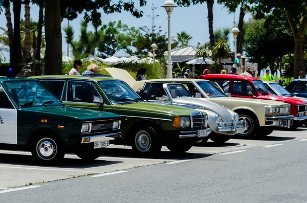 Torre Del Mar España Junio 2018 Antiguos Coches Antiguos Emitidos — Foto de Stock