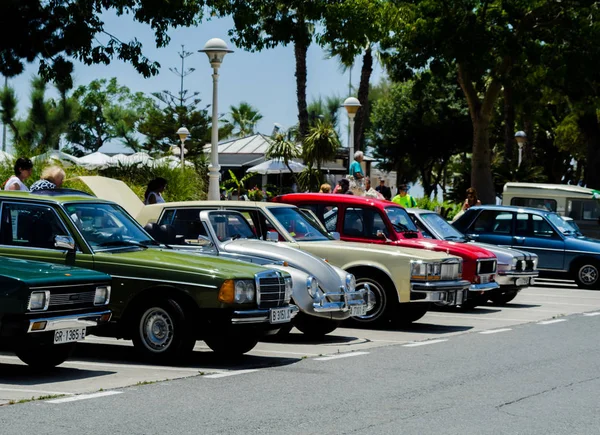 Torre Del Mar España Junio 2018 Antiguos Coches Antiguos Emitidos — Foto de Stock