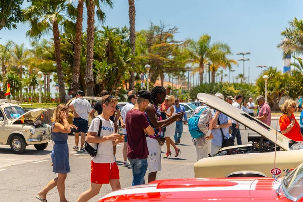 Torre Del Mar España Junio 2018 Antiguos Coches Antiguos Emitidos — Foto de Stock