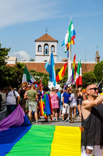 Torremolinos Španělsko Června 2018 Lgbt Března Propagovat Rovnost Tolerance Pobřežní — Stock fotografie