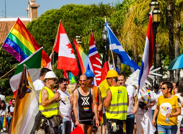 Torremolinos Španělsko Června 2018 Lgbt Března Propagovat Rovnost Tolerance Pobřežní — Stock fotografie