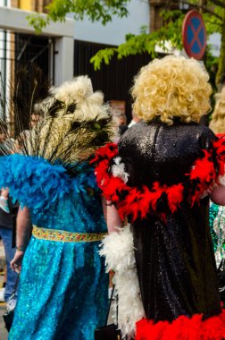 Torremolinos, İspanya - 2 Haziran 2018 Lgbt Mart eşitlik ve hoşgörü Andalucia bir kıyı kasabasında tanıtımı