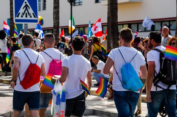 Torremolinos Španělsko Června 2018 Lgbt Března Propagovat Rovnost Tolerance Pobřežní — Stock fotografie