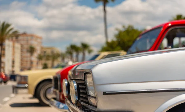 Torre Del Mar Spain June 2018 Old Antique Cars Issued — Stock Photo, Image